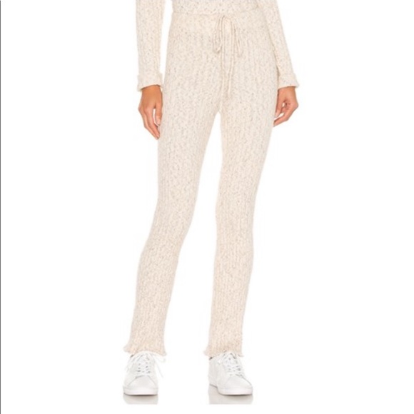Heartloom Pants - Heart loom Nikita tan knit lounge ribbed pants